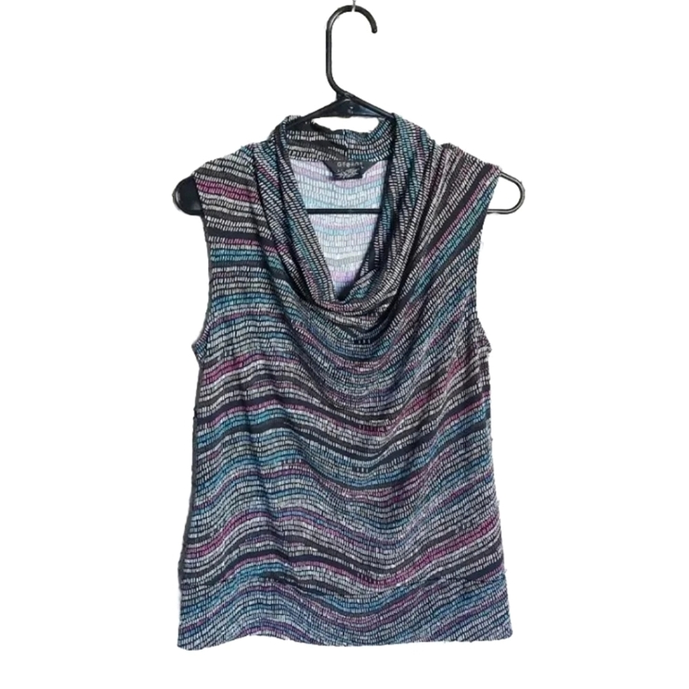 George Sleeveless Blouse Cowl Drape Neck Size M
